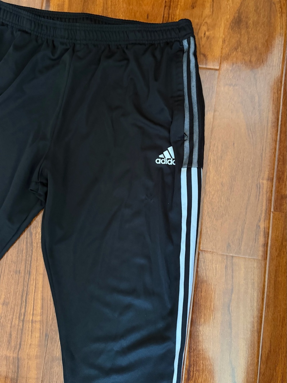 Adidas Black Joggers with White Side Stripes 2XL